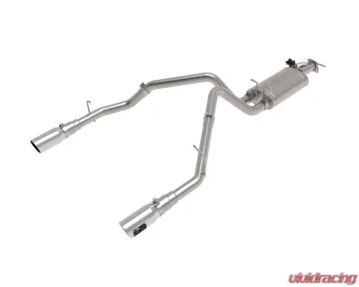 aFe Power Gemini XV 3" 304 Stainless Steel Catback Exhaust System with Cut-Out Polished Tips Ram 1500 DT V8-5.7L Hemi 2019-2024 - 49-32081-P