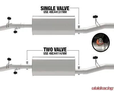 aFe Power Apollo GT Series 3" Stainless Steel Muffler Race Pipe with Single Valve GM Silverado | Sierra 1500 V8-6.2L 2020-2024 - 49C44137NM