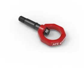 aFe Power Control Rear Tow Hook Red Toyota GR Supra A90 L4/L6 2020-2024