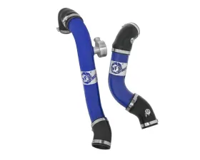 aFe Power Bladerunner Aluminum Hot and Cold Charge Pipe Kit (Blue) Ford Mustang EcoBoost L4 2.3L 2015-2022