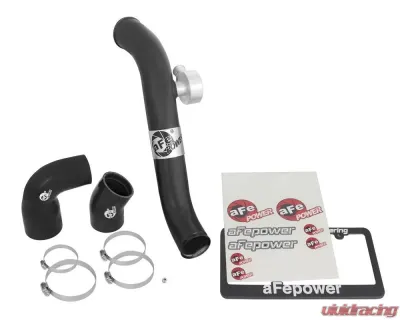 aFe Power Bladerunner 2.5" Aluminum Hot Charge Pipe (Black) Ford Mustang EcoBoost L4 2.3L 2015-2022 - 46-20258-B