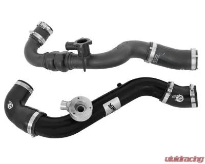 aFe Power Bladerunner 2.5" Aluminum Hot Charge Pipe (Black) Ford Mustang EcoBoost L4 2.3L 2015-2022 - 46-20258-B