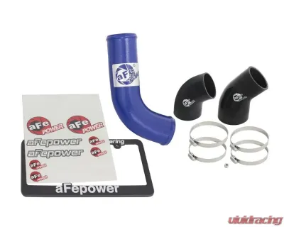 aFe Power Bladerunner 3" Aluminum Cold Charge Pipe (Blue) Ford Mustang EcoBoost L4 2.3L 2015-2023 - 46-20259-L