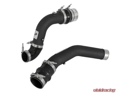 aFe Power Bladerunner Aluminum Hot and Cold Charge Pipe Kit (Black) Ford F-250 | F-350 Super Duty 2017-2021 - 46-20314-B