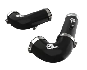 aFe Power Bladerunner Aluminum Hot & Cold Black Charge Pipe Kit Cadillac | Chevrolet | GMC L6 3.0L 2020-2024