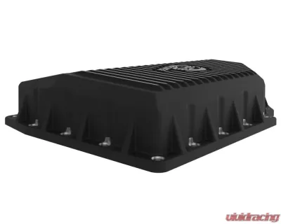 aFe Power Pro Series Black Engine Oil Pan w/ Machined Fins (w/ Oil Level Sensor) Audi | Volkswagen 2005-2021 - 46-71210B