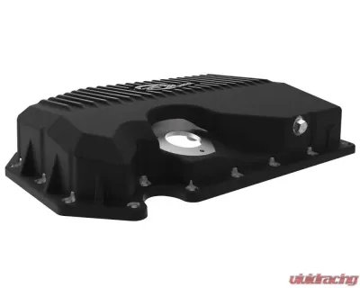aFe Power Pro Series Black Engine Oil Pan w/ Machined Fins (w/ Oil Level Sensor) Audi | Volkswagen 2005-2021 - 46-71210B