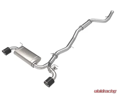 Takeda Takeda 2-1/2" to 3" 304 Stainless Steel Catback Exhaust System with Carbon Fiber Tips Toyota GR Supra A90 L4-2.0L t 2021-2024 - 49-36050-C