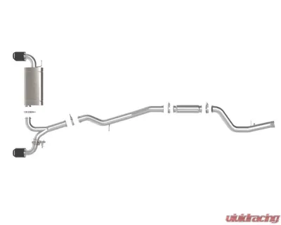 Takeda Takeda 2-1/2" to 3" 304 Stainless Steel Catback Exhaust System with Carbon Fiber Tips Toyota GR Supra A90 L4-2.0L t 2021-2024 - 49-36050-C