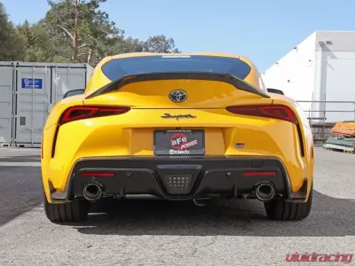 Takeda Takeda 2-1/2" to 3" 304 Stainless Steel Catback Exhaust System with Carbon Fiber Tips Toyota GR Supra A90 L4-2.0L t 2021-2024 - 49-36050-C