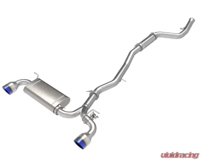 Takeda Takeda 2-1/2" to 3" 304 Stainless Steel Catback Exhaust System with Blue Flame Tips Toyota GR Supra A90 L4-2.0L t 2021-2024 - 49-36050-L