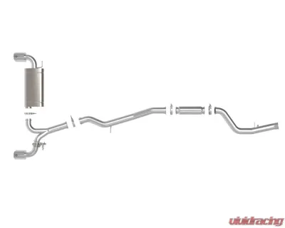 Takeda Takeda 2-1/2" to 3" 304 Stainless Steel Catback Exhaust System with Polished Tips Toyota GR Supra A90 L4-2.0L t 2021-2024 - 49-36050-P