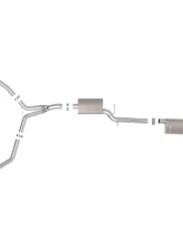 aFe Power Mach Force XP 3" - 2.5" 304 Stainless Catback Exhaust System w/ Carbon Fiber Tips Audi A4 Allroad L4 2.0L 2013-2016                                     - 49-36438-C - Image 2