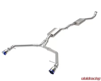 aFe Power Mach Force XP 3" - 2.5" 304 Stainless Catback Exhaust System w/ Blue Flame Tips Audi A4 Allroad L4 2.0L 2013-2016 - 49-36438-L