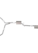 aFe Power Mach Force XP 3" - 2.5" 304 Stainless Catback Exhaust System w/ Blue Flame Tips Audi A4 Allroad L4 2.0L 2013-2016                                     - 49-36438-L - Image 2