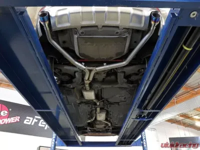 aFe Power Mach Force XP 3" - 2.5" 304 Stainless Catback Exhaust System w/ Blue Flame Tips Audi A4 Allroad L4 2.0L 2013-2016 - 49-36438-L