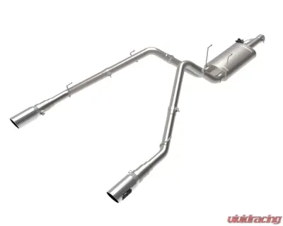 aFe Power Gemini XV 3" 304 Stainless Steel Catback Exhaust System wit Cut-Out Polished Tips Dodge | Ram 1500 | 1500 Classic V8-5.7L Hemi 2009-2024 - 49-32083-P