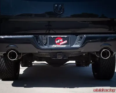 aFe Power Gemini XV 3" 304 Stainless Steel Catback Exhaust System wit Cut-Out Polished Tips Dodge | Ram 1500 | 1500 Classic V8-5.7L Hemi 2009-2024 - 49-32083-P