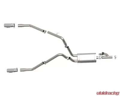 aFe Power Gemini XV 3" 304 Stainless Steel Catback Exhaust System wit Cut-Out Polished Tips Dodge | Ram 1500 | 1500 Classic V8-5.7L Hemi 2009-2024 - 49-32083-P