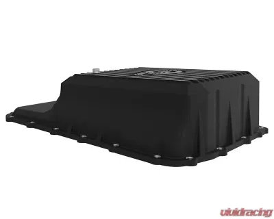 aFe Power Pro Series Black with Machined Fins Transmission Pan Ford Trucks 10R140 Transmission 2020-2022 - 46-71220B