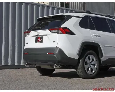 Takeda 2-1/4" to 2-1/2" 304 Stainless Steel Catback Exhaust System with Polished Tip Toyota RAV4 L4-2.5L 2019-2024 - 49-36053-P
