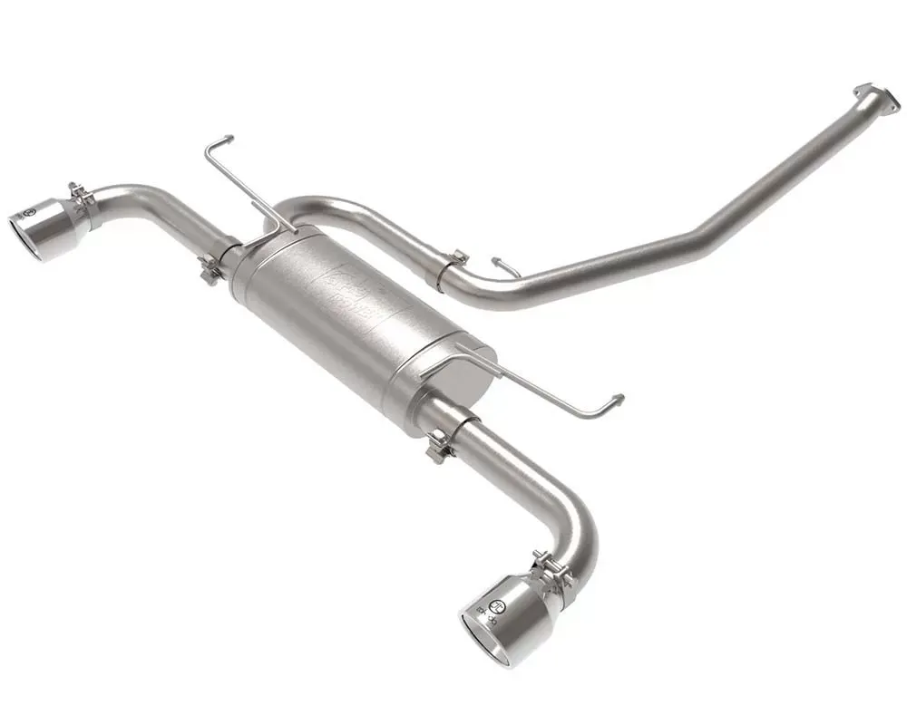 Takeda 2-1/4" to 2-1/2" 304 Stainless Steel Catback Exhaust System with Polished Tip Toyota RAV4 L4-2.5L 2019-2024 - 49-36053-P