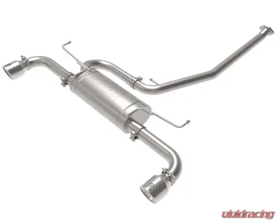 Takeda 2-1/4" to 2-1/2" 304 Stainless Steel Catback Exhaust System with Polished Tip Toyota RAV4 L4-2.5L 2019-2024 - 49-36053-P