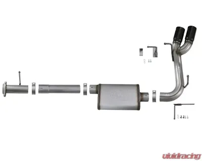 aFe Power Rebel Series 3 inch 409 Stainless Steel Catback Exhaust System w/ Black Tips GM Colorado | Canyon V6 3.6L 2017-2020 - 49-44096-B