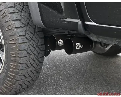 aFe Power Rebel Series 3 inch 409 Stainless Steel Catback Exhaust System w/ Black Tips GM Colorado | Canyon V6 3.6L 2017-2020 - 49-44096-B