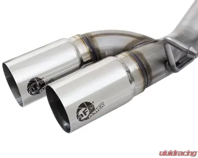aFe Power Rebel Series 3 inch 409 Stainless Steel Catback Exhaust System w/ Polished Tips GM Colorado | Canyon V6 3.6L 2017-2020 - 49-44096-P