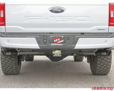 aFe Power Vulcan Series 3" 304 Stainless Steel Catback Exhaust System with Side Exit Black Tip Ford F-150 V6-2.7L tt | 3.5L tt | V8-5.0L 2021-2024 - 49-33126-B