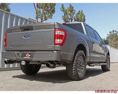 aFe Power Vulcan Series 3" 304 Stainless Steel Catback Exhaust System with Rear Exit Polished Tip Ford F-150 V6-2.7L tt | 3.5L tt | V8-5.0L 2021-2024 - 49-33127-P