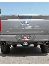 aFe Power Vulcan Series 3" 304 Stainless Steel Catback Exhaust System with Rear Exit Polished Tip Ford F-150 V6-2.7L tt | 3.5L tt | V8-5.0L 2021-2024                                     - 49-33127-P - Image 3