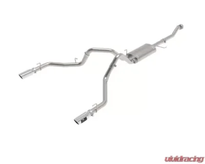 aFe Power Vulcan Series 3" 304 Stainless Steel Catback Exhaust System with Rear Exit Polished Tip Ford F-150 V6-2.7L tt | 3.5L tt | V8-5.0L 2021-2024 - 49-33127-P