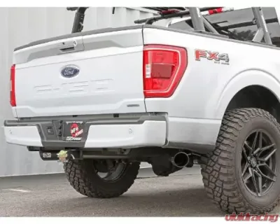 aFe Power Gemini XV 3" 304 Stainless Steel Catback Exhaust System with Cut-Out Black Tips Ford F-150 V6-2.7L tt | 3.5L tt | V8-5.0L 2021-2024 - 49-33129-B