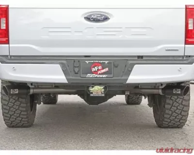 aFe Power Gemini XV 3" 304 Stainless Steel Catback Exhaust System with Cut-Out Black Tips Ford F-150 V6-2.7L tt | 3.5L tt | V8-5.0L 2021-2024 - 49-33129-B