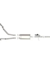 aFe Power Gemini XV 3" 304 Stainless Steel Catback Exhaust System with Cut-Out Polished Tips Ford F-150 V6-2.7L tt | 3.5L tt | V8-5.0L 2021-2024                                     - 49-33129-P - Image 8