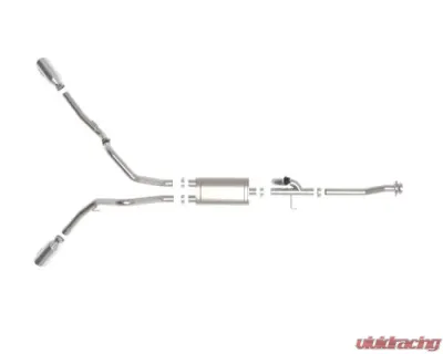 aFe Power Gemini XV 3" 304 Stainless Steel Catback Exhaust System with Cut-Out Polished Tips Ford F-150 V6-2.7L tt | 3.5L tt | V8-5.0L 2021-2024 - 49-33129-P