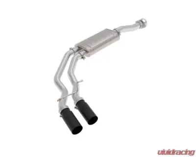 aFe Power Rebel Series 3" to 2-1/2" Stainless Steel Catback Exhaust System with Black Tip Ford F-150 V6-2.7L tt | 3.5L tt | V8-5.0L 2021-2024 - 49-43128-B