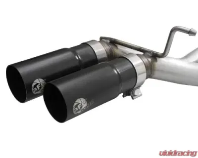 aFe Power Rebel Series 3" to 2-1/2" Stainless Steel Catback Exhaust System with Black Tip Ford F-150 V6-2.7L tt | 3.5L tt | V8-5.0L 2021-2024 - 49-43128-B