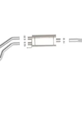 aFe Power Rebel Series 3" to 2-1/2" Stainless Steel Catback Exhaust System with Black Tip Ford F-150 V6-2.7L tt | 3.5L tt | V8-5.0L 2021-2024                                     - 49-43128-B - Image 5