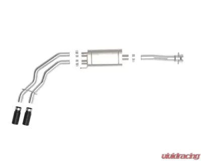 aFe Power Rebel Series 3" to 2-1/2" Stainless Steel Catback Exhaust System with Black Tip Ford F-150 V6-2.7L tt | 3.5L tt | V8-5.0L 2021-2024 - 49-43128-B
