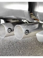 aFe Power Rebel Series 3" to 2-1/2" Stainless Steel Catback Exhaust System with Polished Tip Ford F-150 V6-2.7L tt | 3.5L tt | V8-5.0L 2021-2024                                     - 49-43128-P - Image 2