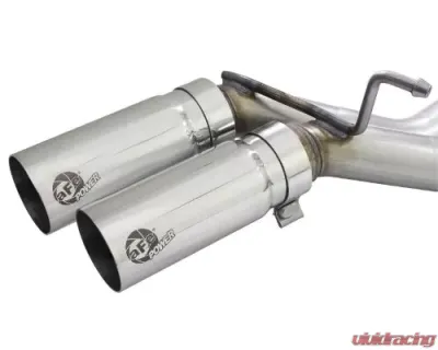 aFe Power Rebel Series 3" to 2-1/2" Stainless Steel Catback Exhaust System with Polished Tip Ford F-150 V6-2.7L tt | 3.5L tt | V8-5.0L 2021-2024 - 49-43128-P