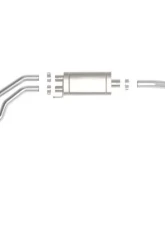 aFe Power Rebel Series 3" to 2-1/2" Stainless Steel Catback Exhaust System with Polished Tip Ford F-150 V6-2.7L tt | 3.5L tt | V8-5.0L 2021-2024                                     - 49-43128-P - Image 5
