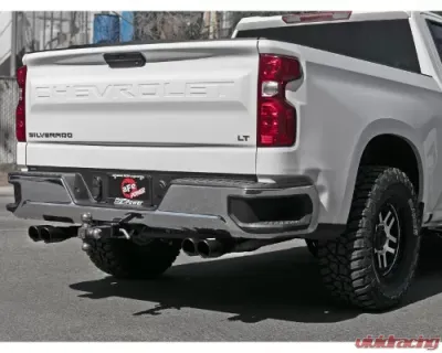 aFe Power Gemini XV 3" to Dual 2-1/2" 304 Stainless Steel Catback Exhaust System with Cut-Out Black Tips GM Silverado | Sierra 1500 V8-5.3L 2019-2024 - 49-34139-B