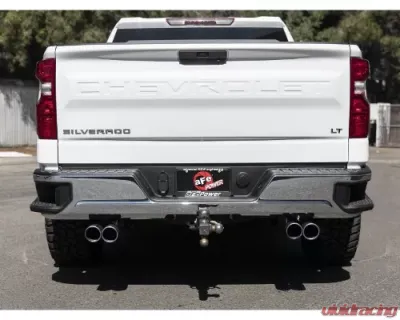 aFe Power Gemini XV 3" to Dual 2-1/2" 304 Stainless Steel Catback Exhaust System with Cut-Out Black Tips GM Silverado | Sierra 1500 V8-5.3L 2019-2024 - 49-34139-B