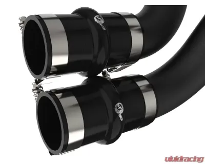 aFe Power Bladerunner 3" Aluminum Hot and Cold Charge Pipe Kit Black Ford F-150 | Raptor 2021-2025 - 46-20514-B