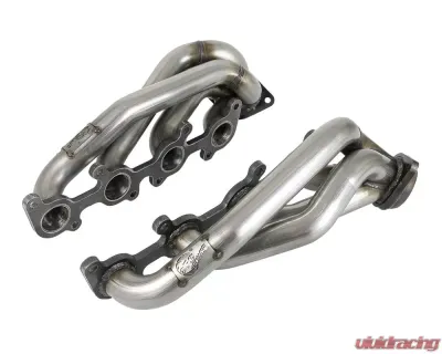 aFe Power TTwisted Steel 304 Stainless Steel Short Tube Header with Raw Finish Ford F-150 V8-5.0L 2015-2024 - 48-33025-1