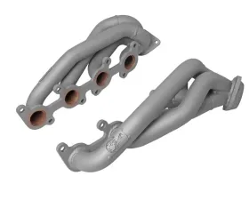 aFe Power TTwisted Steel 304 Stainless Steel Short Tube Header with Titanium Ceramic Coating Finish Ford F-150 V8-5.0L 2015-2024